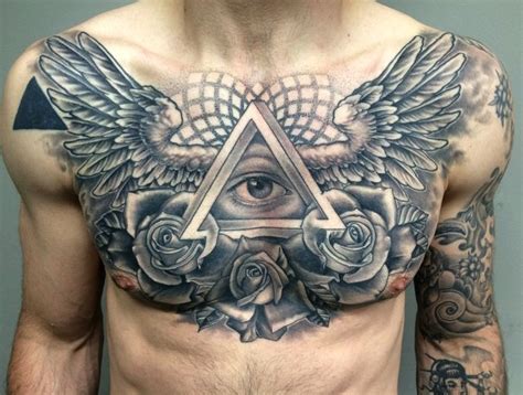 tatuajes en el pecho y brazo|95 Ideas de tatuajes para el pecho